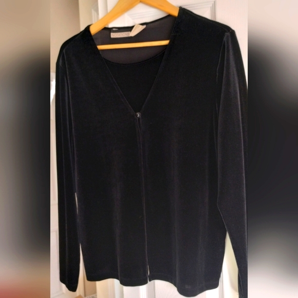 Notation Velvet Cardigan - Picture 1 of 11